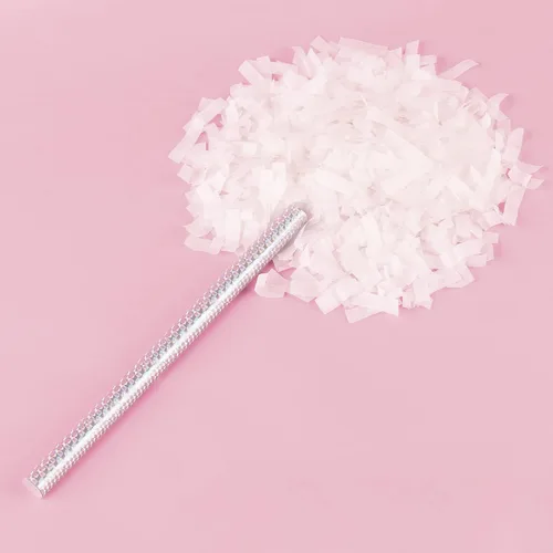 Vista 14 de BATTIFE Paquete de 7 varitas de confeti, palitos de papel de seda de colores, disparos de confeti para bodas, celebraciones, aniversarios