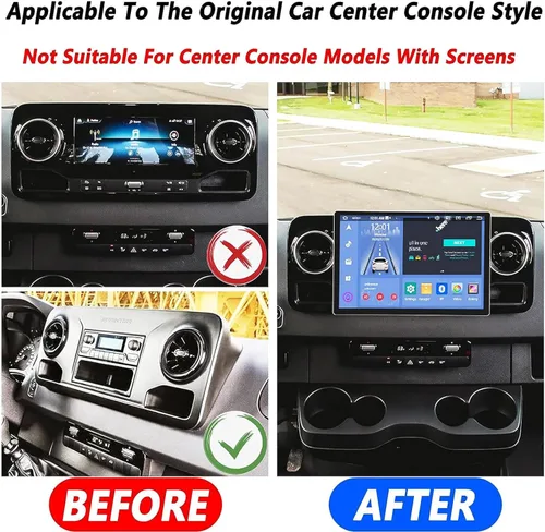 Vista 5 de Android Car Stereo for Mercedes-Benz Sprinter (2018-2022), Car Radio Support Split Screen SWC BT 13.3 Inch Touch Screen Head Unit Multimedia Video 8