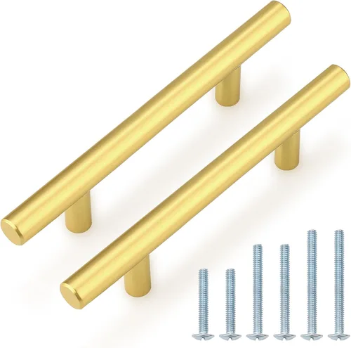 Vista 42 de Probrico Paquete de 5 tiradores de barra negra de centro a centro de 2-1/2 pulgadas, tiradores de cajón de 2 1/2 pulgadas, accesorios modernos