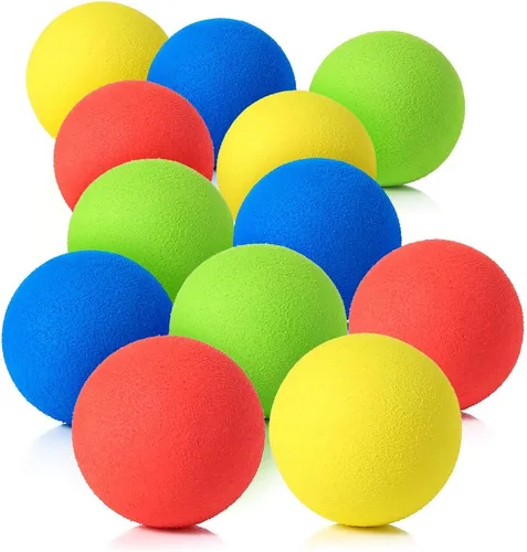Pllieay Pelotas de espuma suave de 2.4 pulgadas, mini pelotas ligeras para jugar en interiores para diversión segura, fiesta de cumpleaños para
