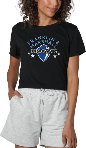 Vista 187 de Colección oficial de camisetas con diseño de mascota desgastada para mujer, color negro Grizzlies del estado de Adams