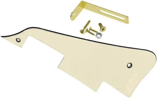 Vista 32 de KAISH Golpeador de guitarra Abalone Pearl LP con soporte negro para Epiphone Les Paul