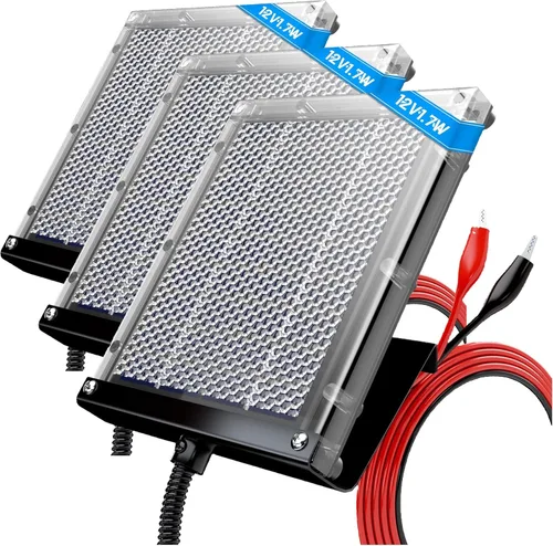 Vista 11 de POWOXI Panel solar de 6 V 1.5 W para recargar alimentador de ciervos, cargador solar impermeable al aire libre con soporte de montaje