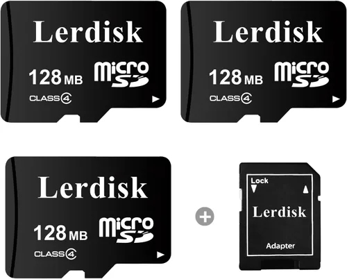 Tarjeta Micro SD al por mayor de fábrica de 128 MB (0,12 GB) Paquete de 3 unidades a granel de baja capacidad para MP3/teléfonos antiguos/archivos