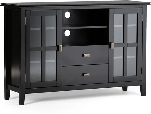 Vista 48 de SIMPLIHOME Artisan Solid Wood Wide TV Media Stand for TVs