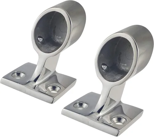 Vista 9 de keehui Par Heavy Duty 316SS 60 ° Marine Boat Stanchion Hand Rail Fitting IZQUIERDA-FRONT para tubo de 1