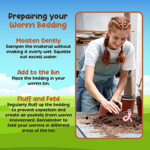 Vista 7 de Red Wigglers - Lombrices de compostaje - Lombrices rojas de 1/8 libras para compostaje - Uso en humus de lombriz para plantas, jardín, granja