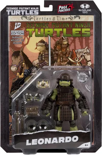 Vista 8 de McFarlane Toys- Teenage Mutant Ninja Turtles (Page Punchers) Leonardo 5in Action Figure with Turtles in Time Comic