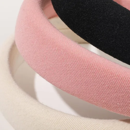 Vista 5 de Ivyu Diademas acolchadas para mujer, 3 piezas de diademas para mujer de moda, bandas para el cabello, diadema neutra hinchada
