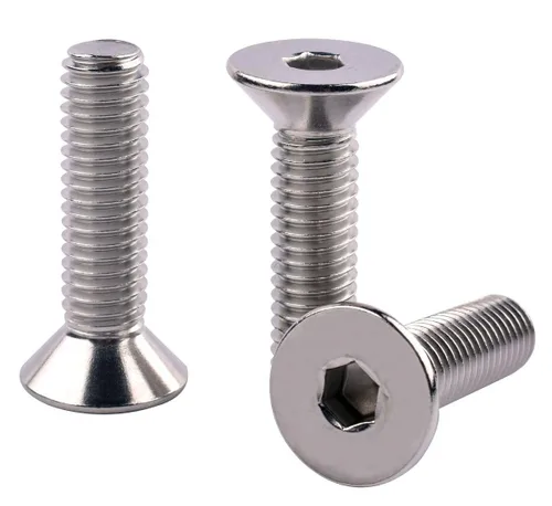 Vista 30 de Tornillos avellanados de cabeza plana de 1/4-20 x 1-1/2", pernos de casquillo hexagonal, acero inoxidable 304 18-8, rosca de máquina completa