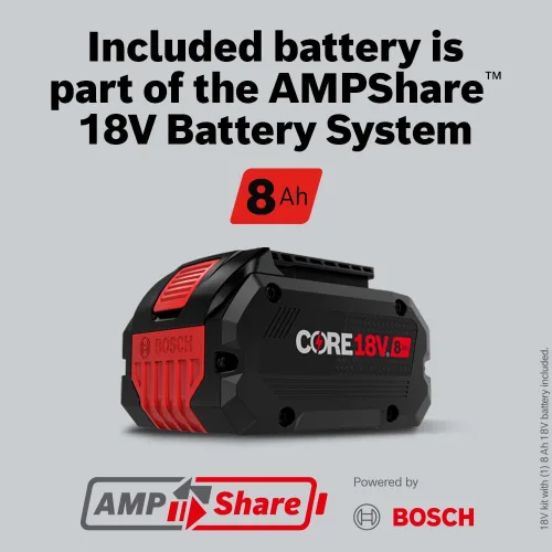 Vista 12 de BOSCH GDS18V-740CB14 PROFACTOR™ Kit de llaves de impacto conectadas de 1/2 pulgada de 18 V con anillo de fricción y (1) batería de alta potencia