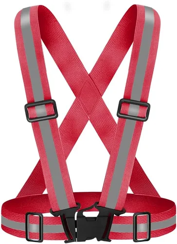 Vista 11 de High Visibility Reflective Vest Safety Vest Running Reflective Gear Adjustable Reflective Vest for Walking,Jogging,Hiking,Night Cycling