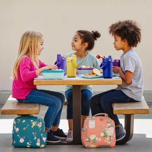 Vista 8 de Botella de agua aislada para niños con popote, botella de agua de acero inoxidable de 12 onzas con boquilla doble, a prueba de fugas, sin BPA, al