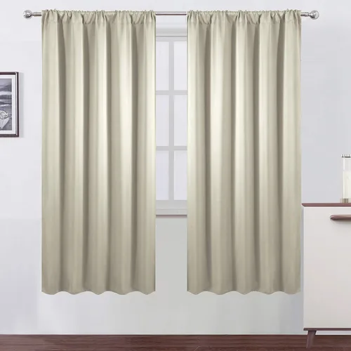 Vista 28 de LEMOMO Cortinas opacas grises, 52 x 84 pulgadas, juego de 2 paneles de cortinas opacas con aislamiento térmico para oscurecer la habitación