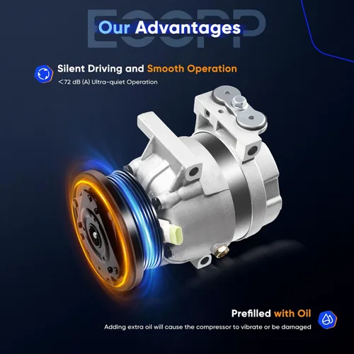 Vista 6 de ECCPP Compresor de CA 2002-2003 para Chevrolet Impala 3.4L 1996-2003 para Pontiac Grand Prix 3.1L