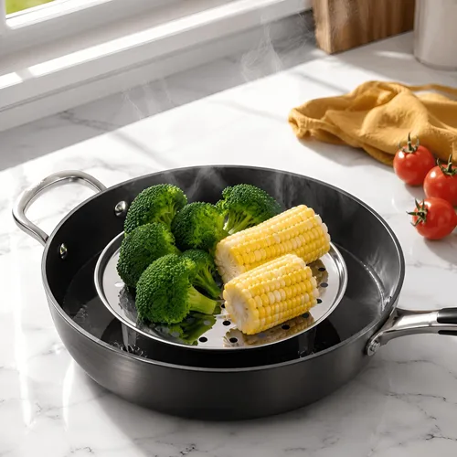 Vista 6 de Bandeja de vapor de acero inoxidable 304 con patas extraíbles