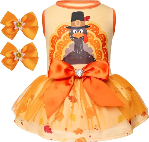Vista 16 de cyeollo Vestido para perro para el día de San Valentín, ropa de vacaciones para perros con estampado de corazón, vestidos de tul para perros