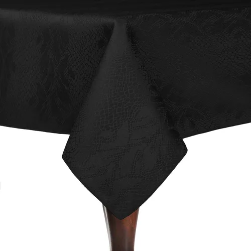 Vista 10 de Ultimate Textile Modern Damask Kenya - Mantel cuadrado (72 x 72 pulgadas), color negro