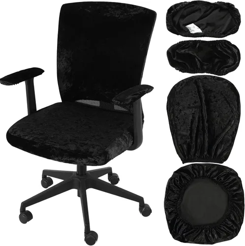 Vista 16 de Tallew Juego de 4 Fundas para Silla de Oficina, Fundas Universales Elásticas para Computadora, Fundas Protectoras Estiratables para Asiento