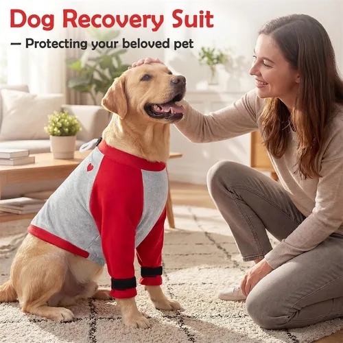 Vista 9 de SlowTon Traje de recuperación para perros – Protector de codo acolchado, manga de pierna de perro para dejar de lamer y proteger heridas después