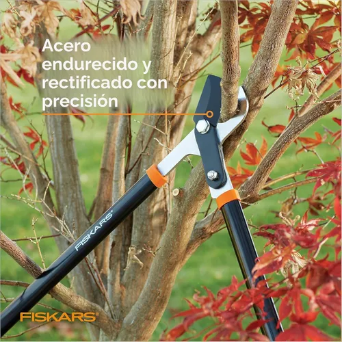 Vista 5 de Fiskars Podadora de Derivación de Jardín con Palanca de Potencia de 28 Pulgadas y Recortadora de Árboles, Hoja de Acero Rectificada de Precisión