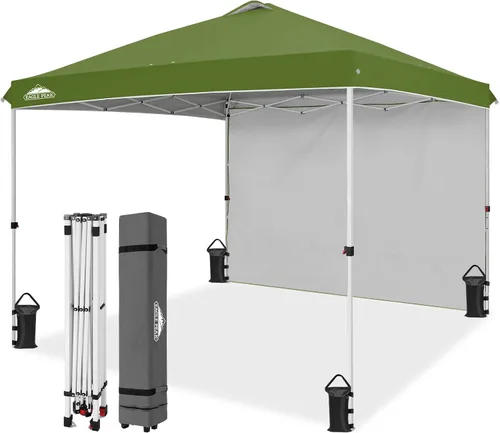Vista 74 de EAGLE PEAK - Tienda de campaña desplegable con toldo, 1 pared lateral, fácil de montar, tienda para eventos, protección solar para exteriores, bolsa
