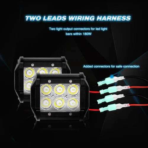 Vista 6 de Nilight - Barra de luz LED de 22 pulgadas, 120 W, combo de luces LED todoterreno con interruptor basculante de 12 V, 5 pines, kit de arnés