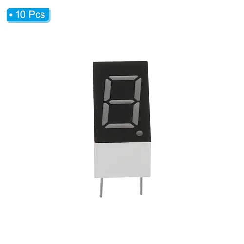 Vista 3 de PATIKIL Tubo digital con pantalla LED, paquete de 10 unidades de cátodo común 7 segmentos 10 pines, 1 broca, 2.1 V, 0.36 pulgadas, módulo