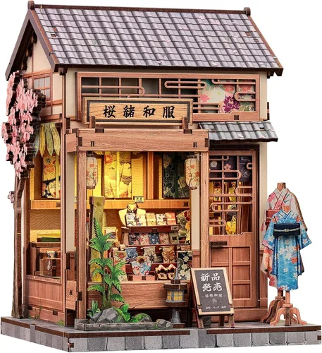 Vista 20 de CUTEBEE - Kit de rincón de libros - Kit de casa de muñecas en miniatura DIY para adultos, decoración de estantería de casa pequeña Booknook