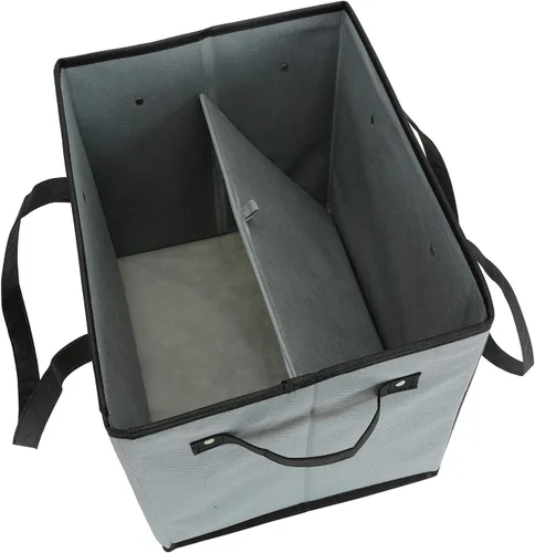 Vista 3 de Juego de bolsas de comestibles reutilizables duraderas y resistentes, plegable, con parte inferior reforzada