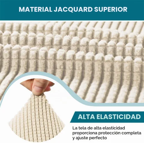 Vista 3 de Turquoize Funda elástica para silla estilo Chesterfield para sala de estar, 1 pieza, funda de sofá suave y antideslizante con tela jacquard gruesa