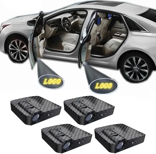 NewL 2 pares de luces LED con logotipo personalizado para puerta de coche, luces de bienvenida, luces de cortesía, luces LED de sombra para charco