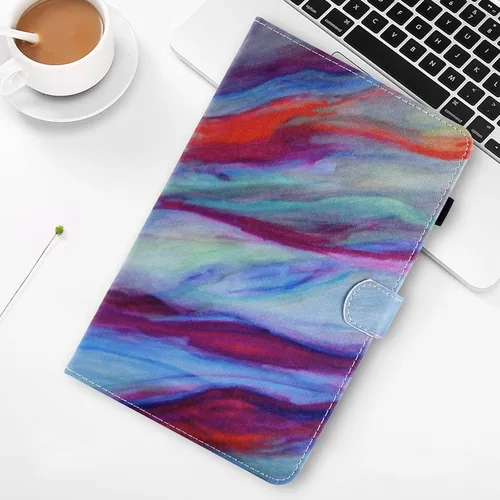 Vista 7 de Funda para tableta Amazon Kindle Fire HD 8 (8ª/7ª/6ª generación, 2018/2017/2016), con portalápices, bolsillo para tarjetas, imán de piel sintética