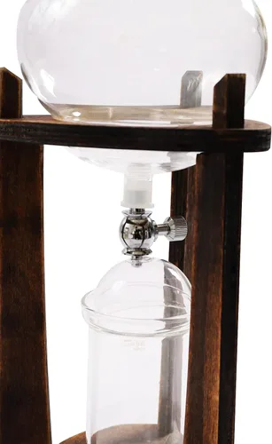 Vista 3 de Café helado, torre de goteo en frío, cafetera de café helado, gotero de café helado, cafetera de café helado, 8 tazas (marrón)