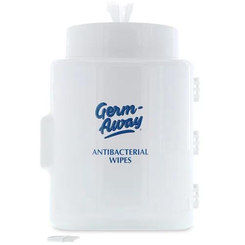 Upward-Pull Wall Mounted Wipes Dispenser for Surface or Skin Wet Wipes - Stylish White Dispenser for Sanitizing Hand Wipe Refill Rolls in Public