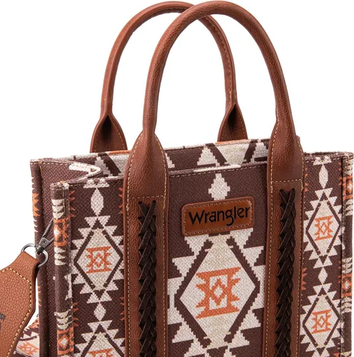 Vista 4 de Wrangler Aztec Tote Bag for Women Boho Shoulder Purses and Handbags