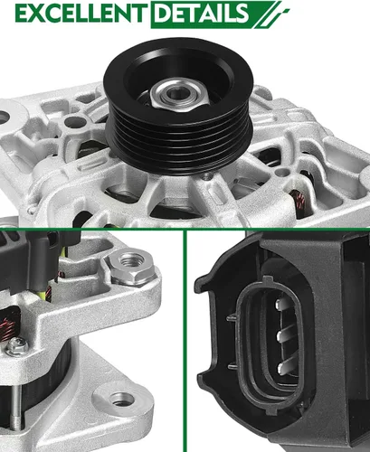 Vista 315 de Alternador de 4.0L para: Ford Explorer 2002 2003 2004, Explorer Sport Trac 2001-2004 para: Mercury Mountaineer 2001-2004, polea de 6 ranuras de 12V