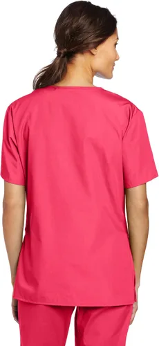 Vista 2 de Bata quirúrgica para mujer Wonderwink con 5 bolsillos y cuello en V