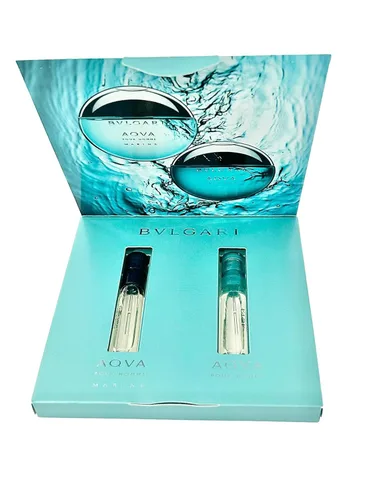 BVLGARI AQVA Pour Homme Men Sample EDT 0.1 fl oz 0.05 Fl Oz Set de perfume (1 juego de 2 viales)