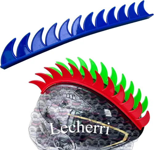 Vista 16 de Mohawk de silicona para decoración de casco, accesorios Hawk, 1 unidad para motocicleta, bicicleta, esquí (casco no incluido)