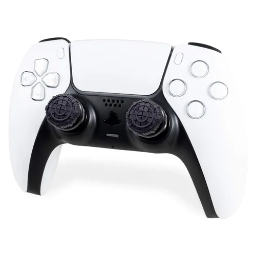 Vista 8 de KontrolFreek FPS Freek Battle Royale Nightfall for PlayStation 4 (PS4) and PlayStation 5 (PS5) Performance Thumbsticks 2 High-Rise Convex Black