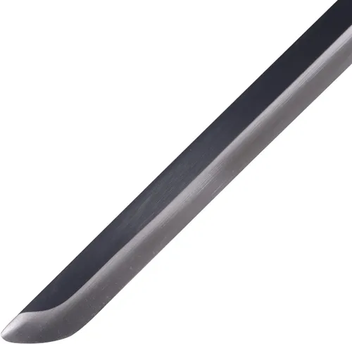 Vista 5 de Espada japonesa de anime Sasuke, espada samurái para cosplay, acero al carbono real, no afilada, Katana negra