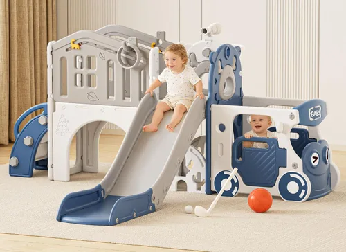 XJD Sandalias para niños pequeños 10 en 1 (azul, L)