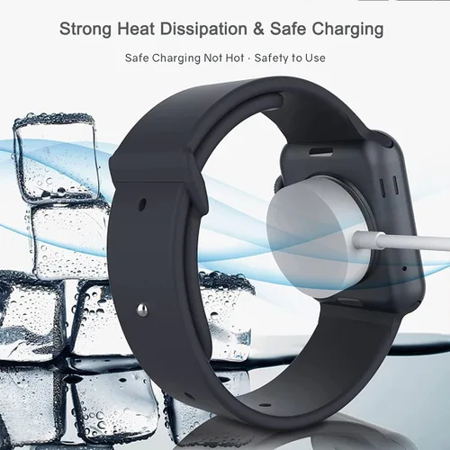 Vista 7 de Apple Watch - Cargador magnético rápido a cable USB-C (1.5 M/portátil) [certificado Apple MFi], fuerte magnético inalámbrico, PD de carga rápida