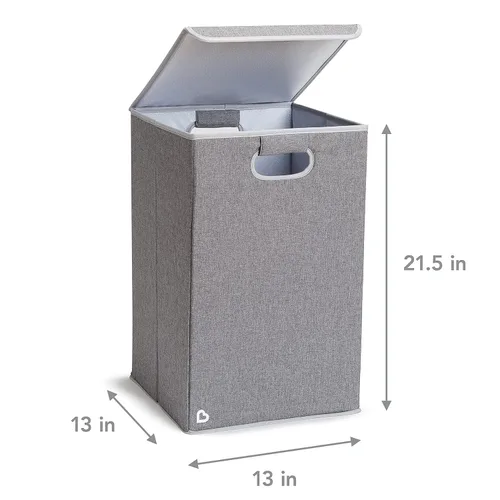 Vista 3 de Munchkin® Hamper™ Organizador de lavandería con tapa, gris