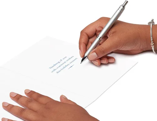 Vista 7 de Papyrus Tarjetas navideñas en caja con sobres, pensando en ti con los deseos más cálidos, ciervos (12 unidades)