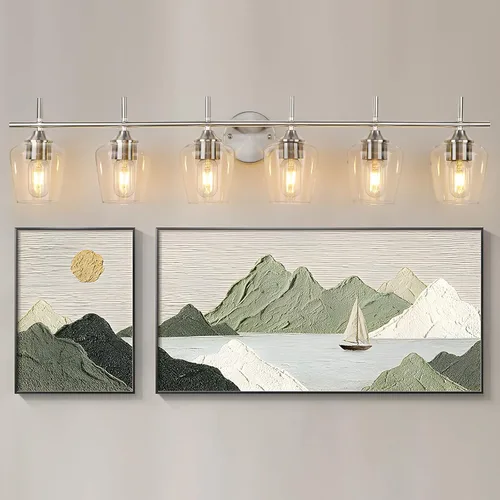 Vista 13 de Accesorios de luz de baño de 2 luces, Luz de tocador moderna negra, Lámpara de pared de baño para espejo, cocina, dormitorio, pasillo, sala