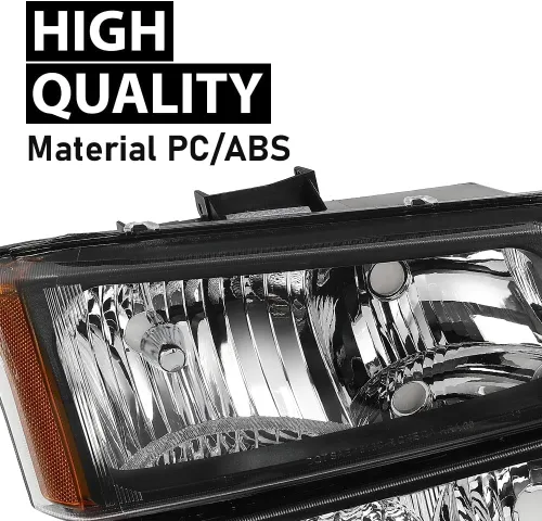 Vista 8 de G-PLUS Faros delanteros compatibles con Chevy Avalanche 1500 2500/Ajuste Chevy Silverado 1500 2500 HD 3500 2003-2006, lente transparente, carcasa