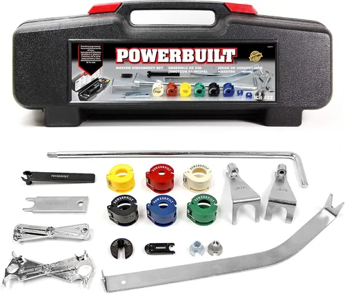Vista 7 de Powerbuilt Master Disconnect 648399 - Juego de 6 piezas, acoplamientos, líneas de combustible, filtros, aire acondicionado, herramientas de aire