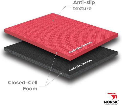 Vista 5 de Norsk - Alfombrillas de espuma de 1/2 pulgada reversibles de doble cara para gimnasio en casa - Baldosas de espuma EVA entrelazadas